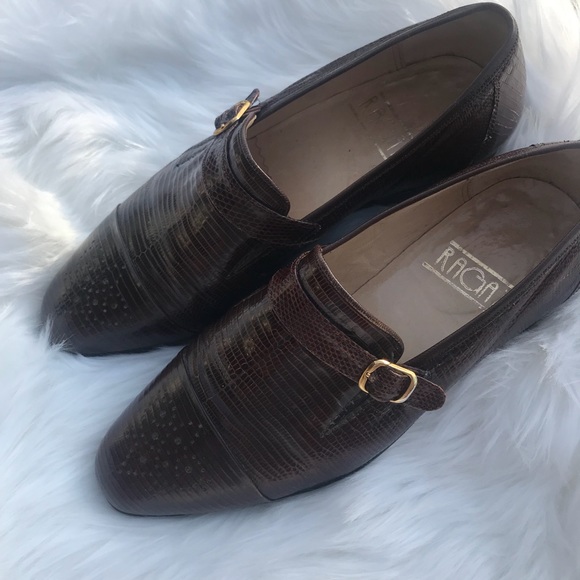 Ragazzi Vintage Lizard Skin Loafers Oxford Retro main image 8